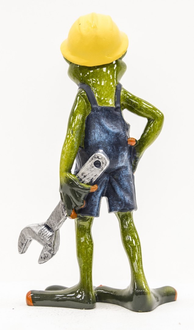 Ozdoba Figurka na prezent żaba Budowlaniec